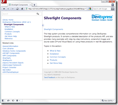 DevExpress Silverlight Help Root