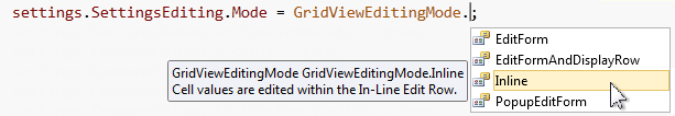 DevExpress MVC GridView - Multiple Edit Modes