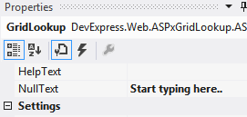 DevExpress ASP.NET GridLookup - Null Text