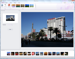 PhotoViewer demo application showing horizontal gallery