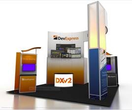 DevExpress booth mockup