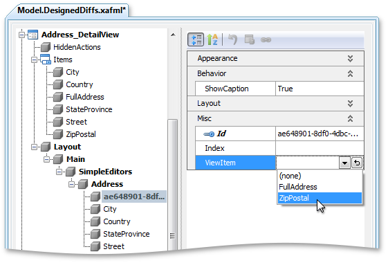 Select ViewItem From Dropdown