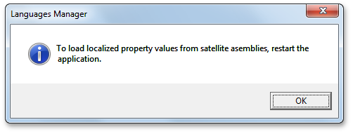 Languages Manager Restart Dialog Languages Manager Restart Dialog