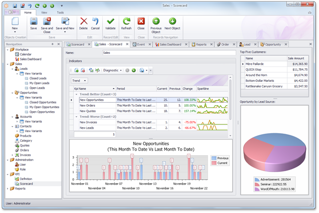 XCRM win form UI