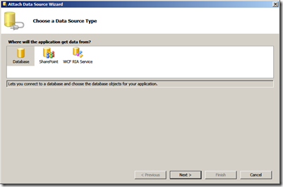 LightSwitch Attach Data Source Wizard LightSwitch Attach Data Source Wizard