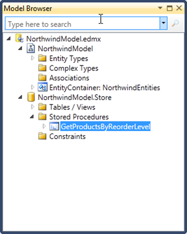 ADO.NET Model Browser