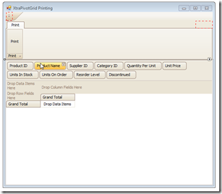 A RibbonControl and PivotGridControl