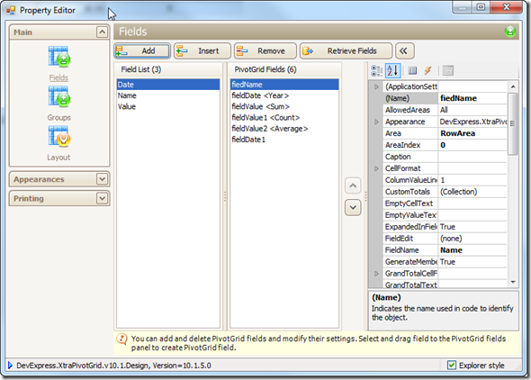 PivotGridControl_Property_Editor