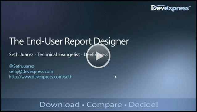 End-User Report Designer Webinar
