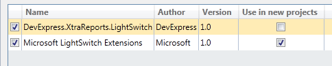 LightSwitch Reporting Extensions