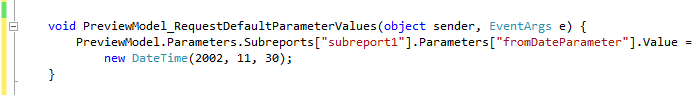 the previous approach to access a subreport's parameters