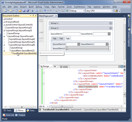 Silverlight Layout Control - Visual Studio 2010 - Making hidden controls visible based on selection Silverlight Layout Control - Visual Studio 2010 - Making hidden controls visible based on selection