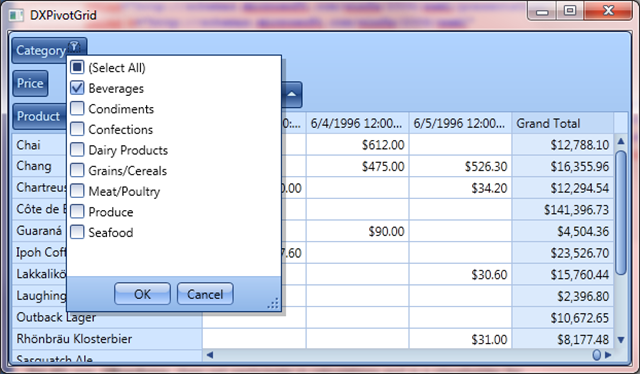WPF Pivot Grid Control - Filter Area