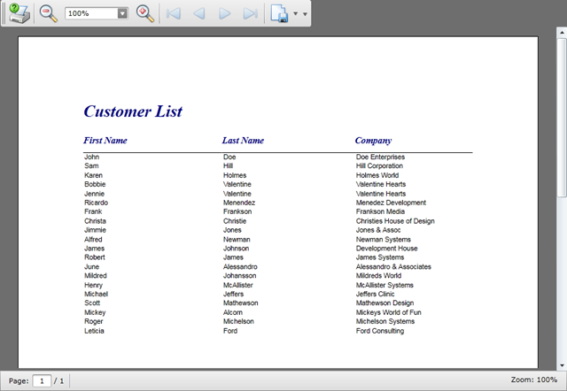 Silverlight Report Viewer