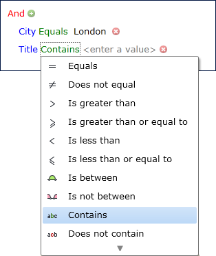 Silverlight Filter Editor