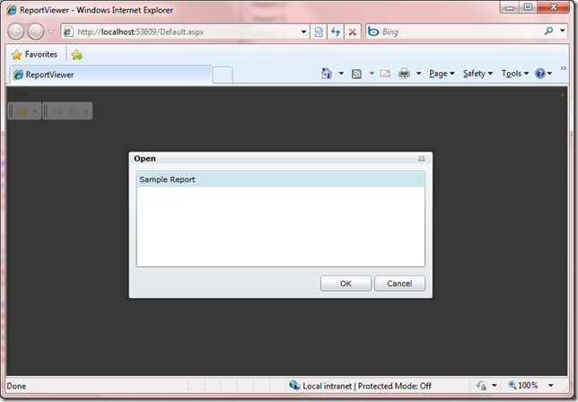Silverlight End User Report Viewer