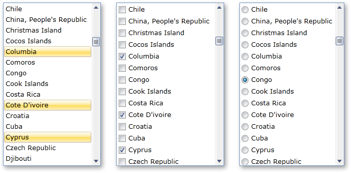 Silverlight and WPF List Box Control