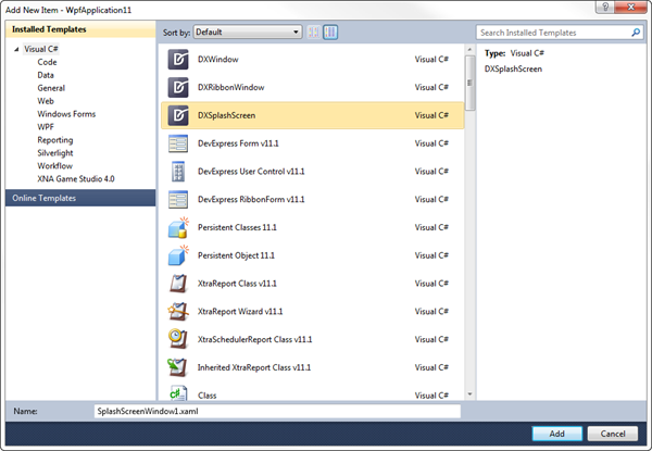 DevExpress_WPF_SplashScreen_New_Item