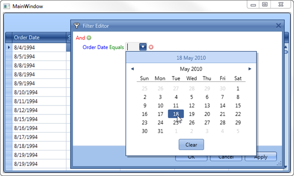 WPF Grid - Filter Editor