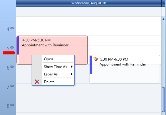 WPF Reminders - Scheduler Control