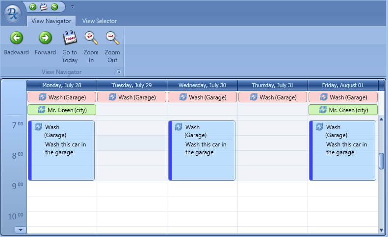 WPF Work Week - Scheduler Control