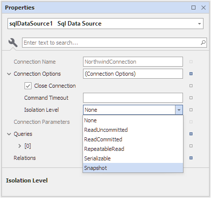 SQL Data Source Isolation Level
