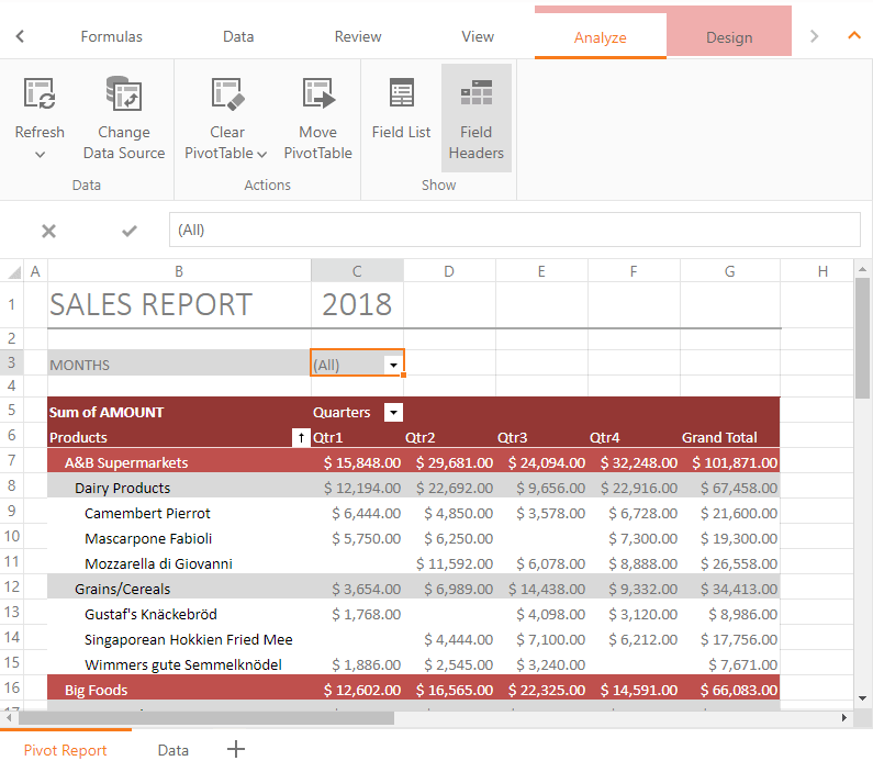 DevExpress ASP.NET Spreadsheet