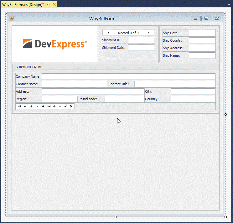 WinForms Layout Control: creating a template