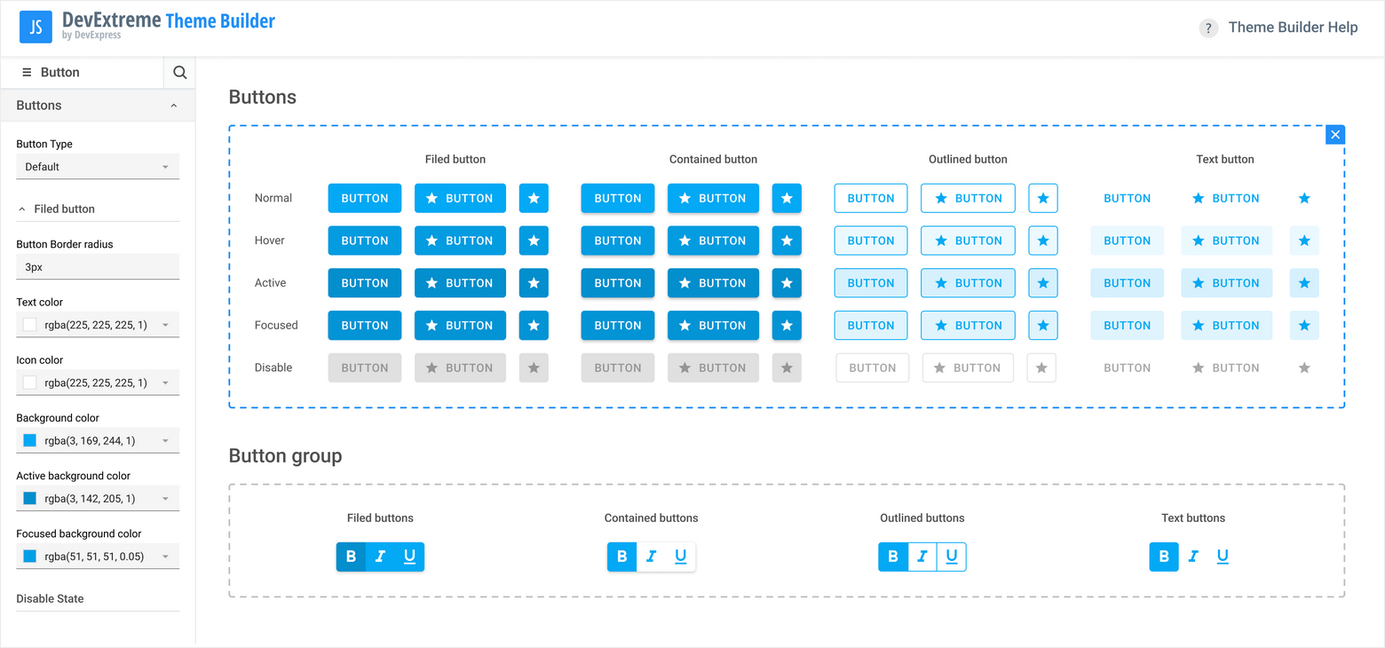 ThemeBuilder new UI