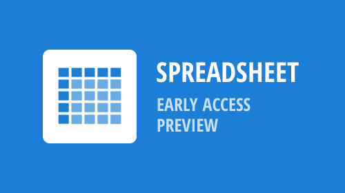 Spreadsheet – Early Access Preview (v19.1)