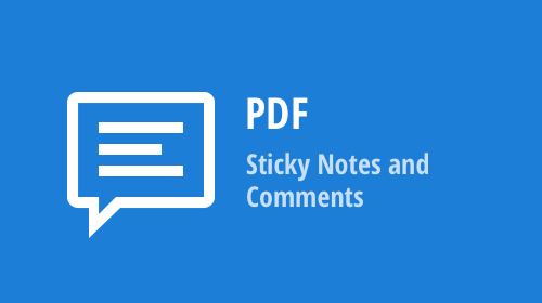 PDF – Sticky Notes and Comments
