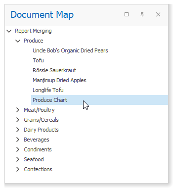 Sub-Report Bookmarks in Document Map