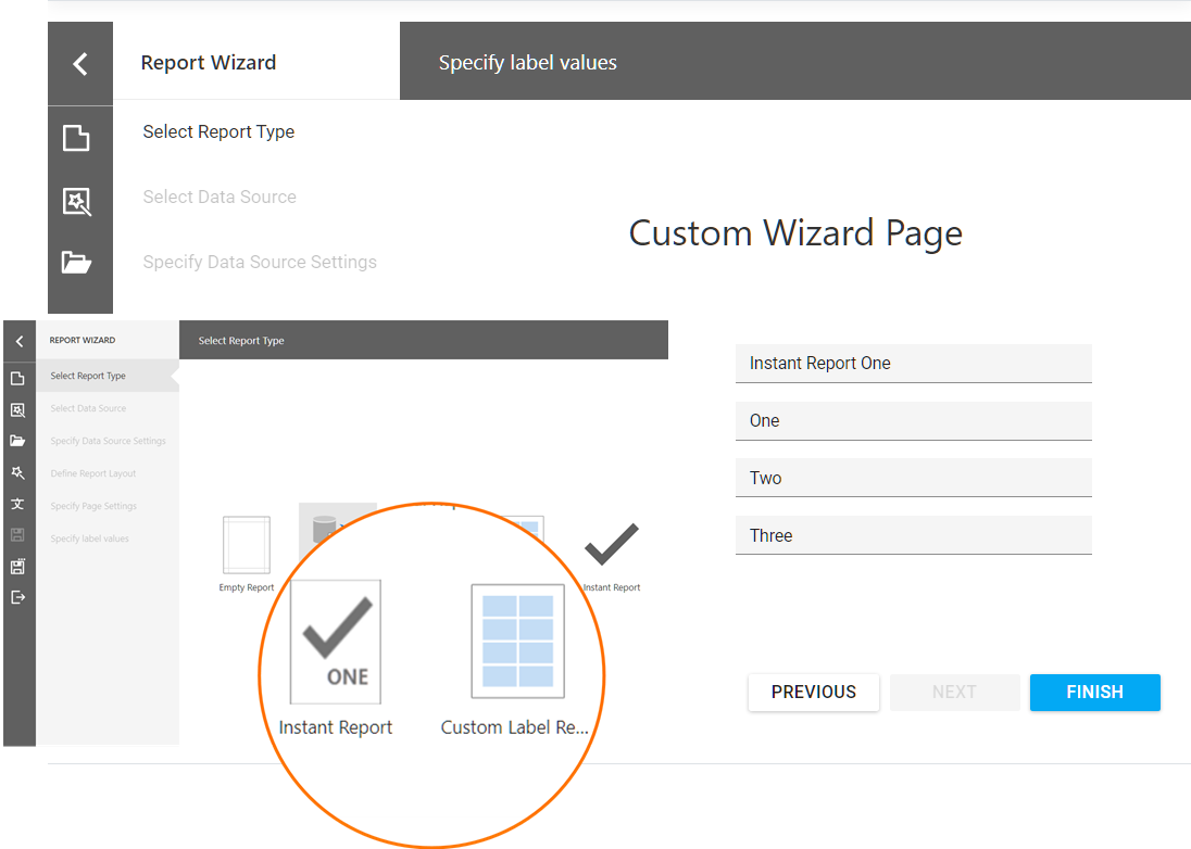 Reporting App with Custom Wizard Template