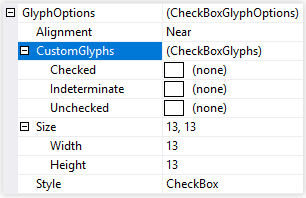 XRCheckBox - Glyph Options