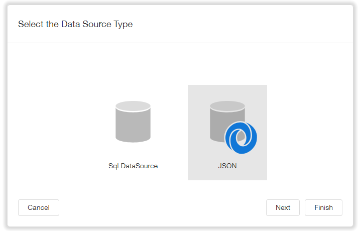 Data Source Wizard - JSON Data Source