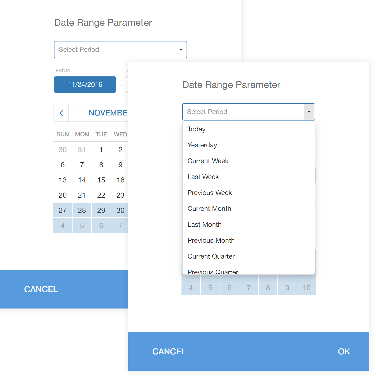 Mobile Viewer - Date Range Parameter