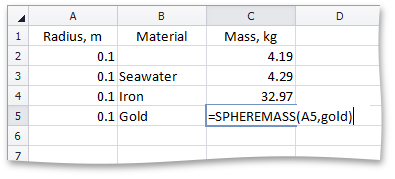 Spreadsheet Control - Custom Function