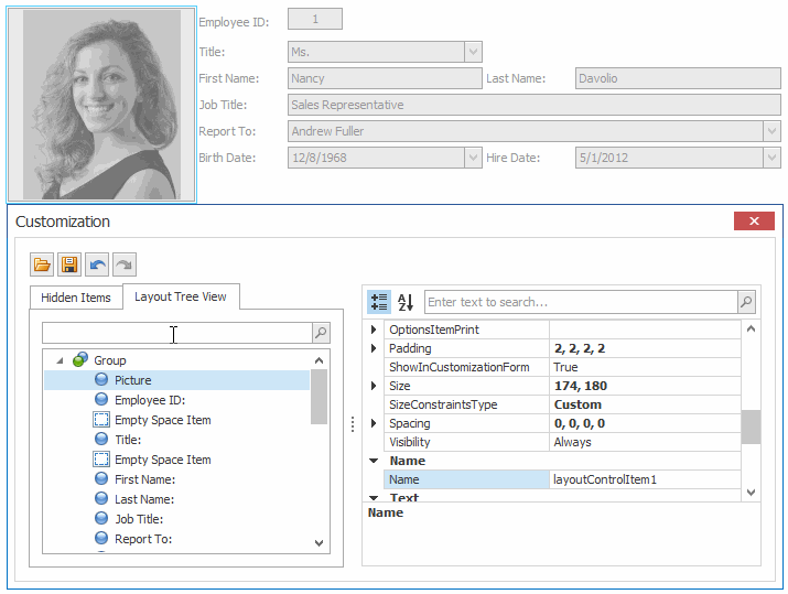 WinForms Form Layout Control - Search