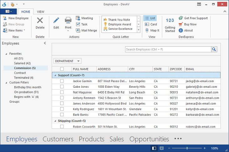 WinForms Outlook Inspired Small