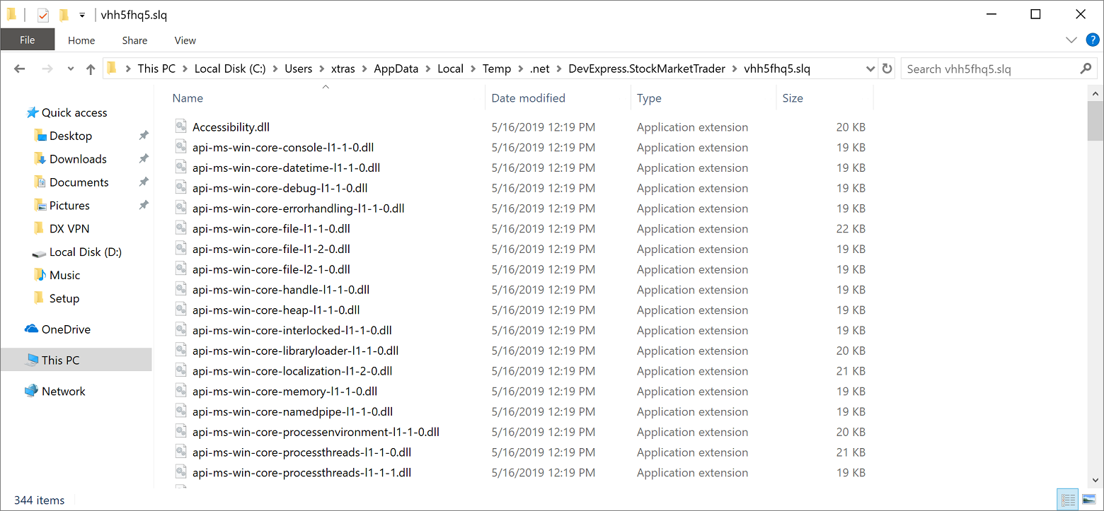 Temporary AppData Folder