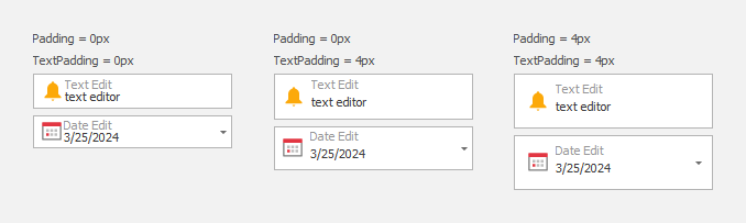 Unified Padding Settings for WinForms Textbox-based Editors, DevExpress