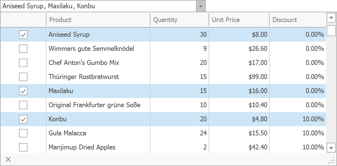 Multiple Item Selection - WinForms Lookup, DevExpress