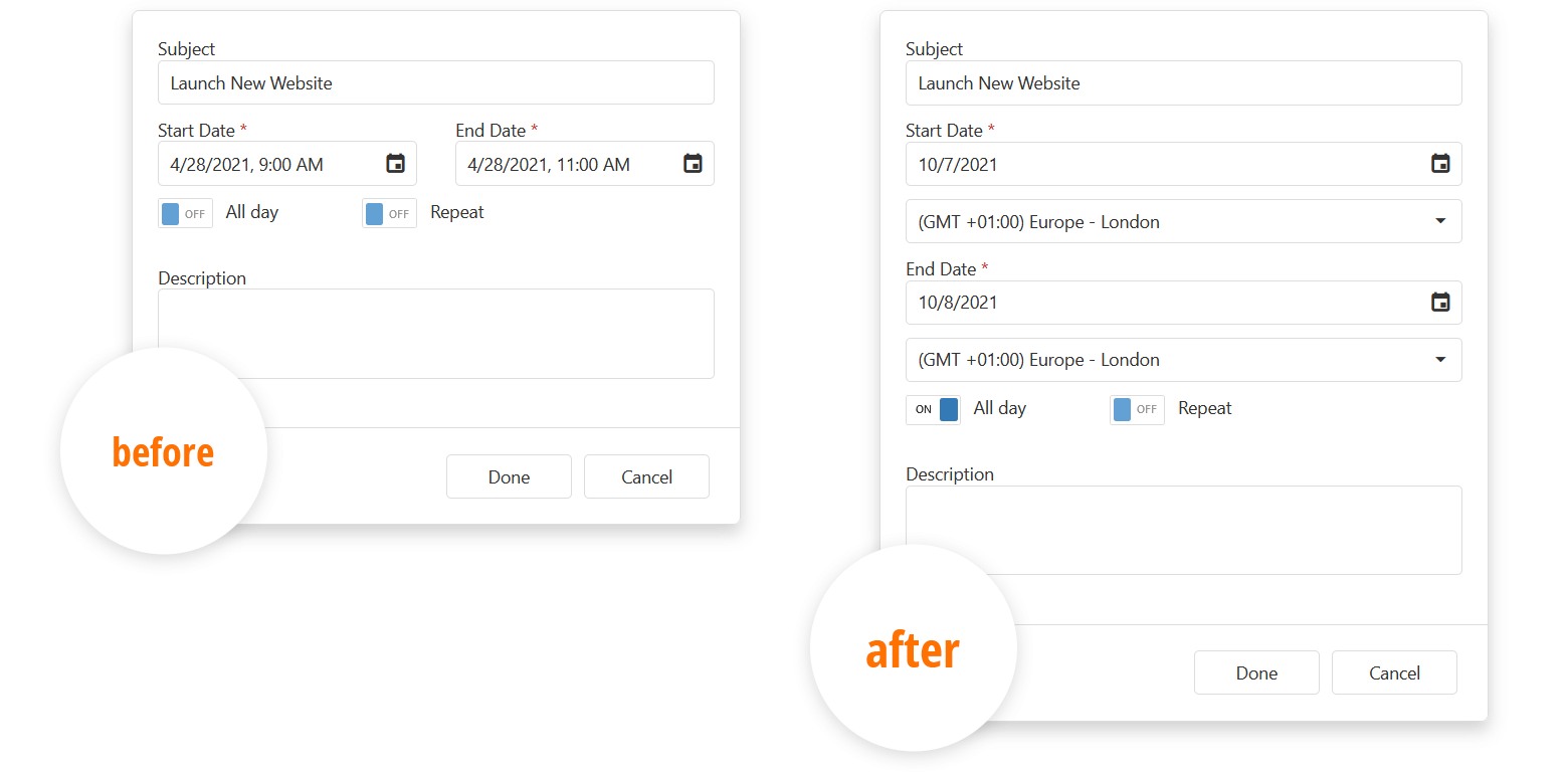 DevExtreme JavaScript Scheduler - UI, Time Zone, and Performance Enhancements (v21.1)