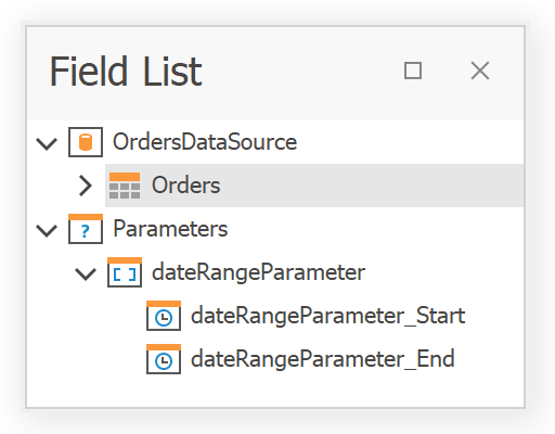 Range Parameter - Field List