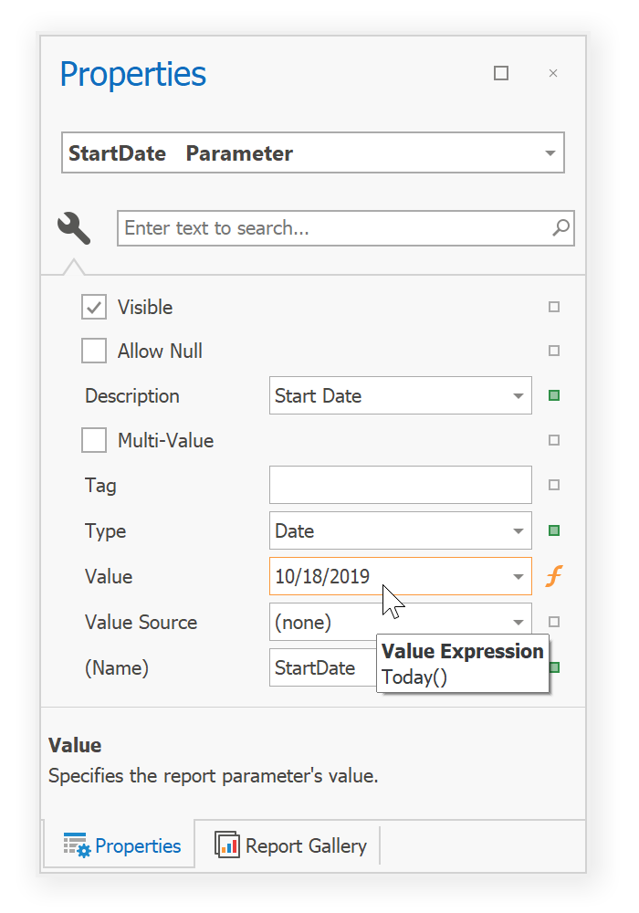 Parameter - Expression Tooltip