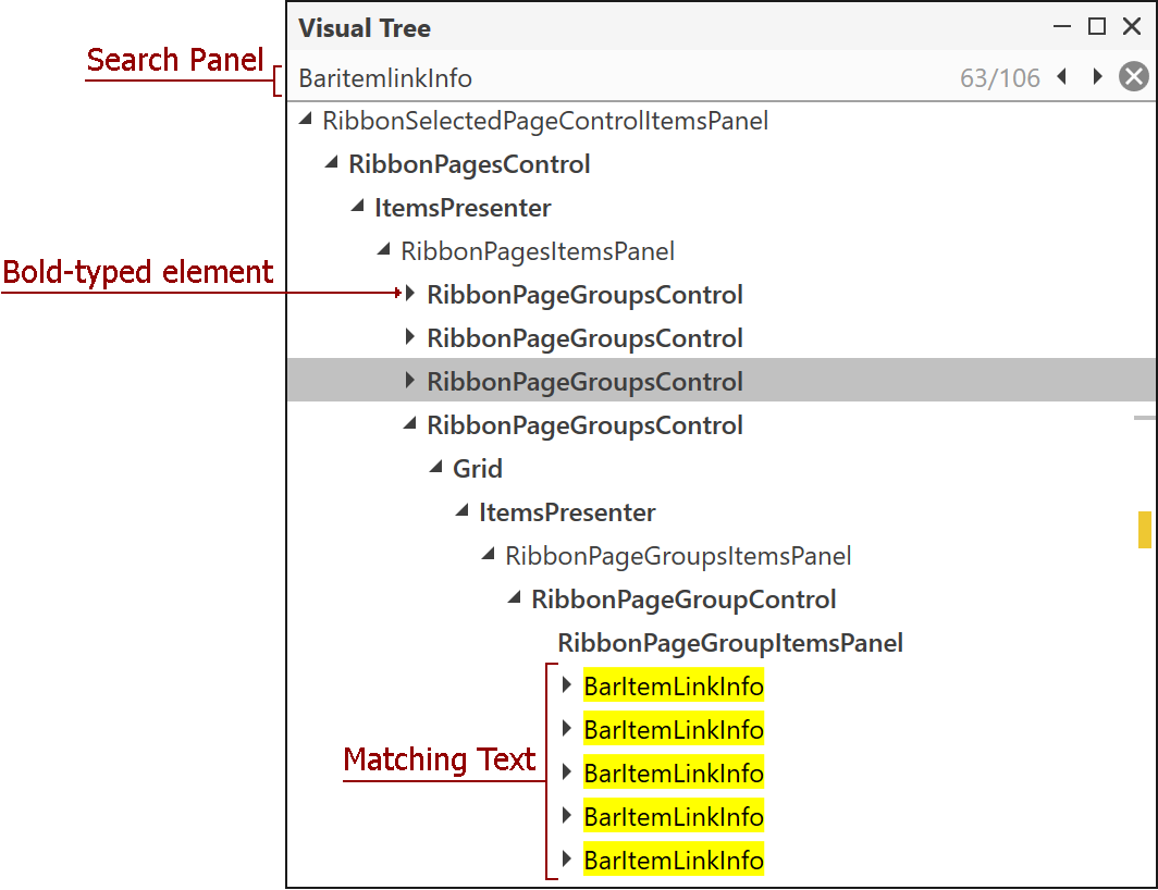 WPF Theme Designer 19.2.1 - Visual Tree Winndow